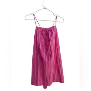 Women’s Pink Striped Slip Dress with tie back